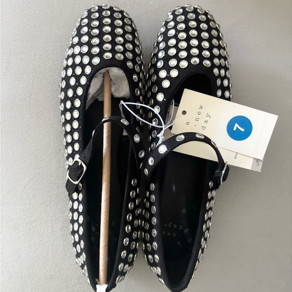 A New Day Black Flats & Loafers